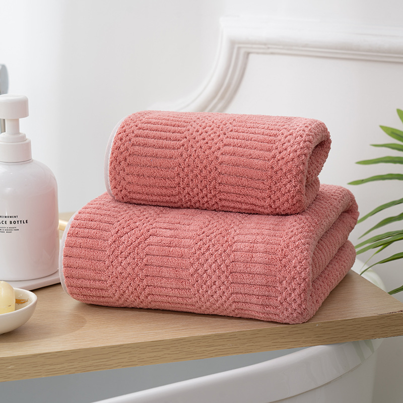 Koralų vilnos rankšluosčių rinkinys, naujas rankšluostis, dviejų dalių rankšluostis, motininis rankšluostis, minkštas, sugeriantis buitinis veido rankšluostis, vonios rankšluostis