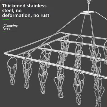 Roostevabast terasest riidekuivatusrest, multifunktsionaalsed tuulekindlad sokid, laste riidepuu, artefaktikonks