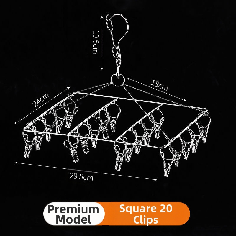 Roostevabast terasest riidekuivatusrest, multifunktsionaalsed tuulekindlad sokid, laste riidepuu, artefaktikonks
