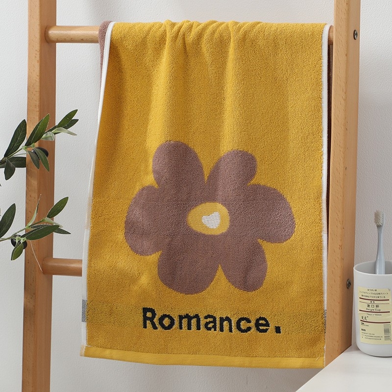 Gryno medvilninio rankšluosčio didmeninė prekyba sutirštintu prausimosi rankšluosčiu poroms, dovana ilgaamžė medvilnė, tamsus, aukštos kokybės rankšluostis su siuvinėtu logotipu