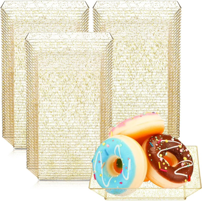 Tarpvalstybiniai „Amazon“ sprogimai Vienkartiniai PS kieto plastiko sutirštinto dizaino deserto padažo indai Skaidrūs užkandžiai Mažas spalvotas indas