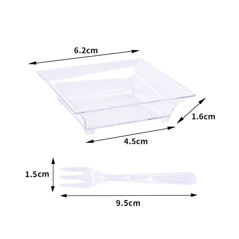 Tarpvalstybiniai „Amazon“ sprogimai Vienkartiniai PS kieto plastiko sutirštinto dizaino deserto padažo indai Skaidrūs užkandžiai Mažas spalvotas indas