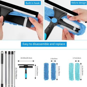 Amazoni kuummüügis olev kahe-ühes aknapuhastuskaabits, klaasist esemete puhastamiseks mõeldud spetsiaalne kahepoolne kõrgklaasist puhastuslapp