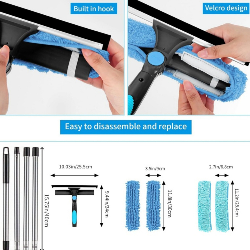 Amazoni kuummüügis olev kahe-ühes aknapuhastuskaabits, klaasist esemete puhastamiseks mõeldud spetsiaalne kahepoolne kõrgklaasist puhastuslapp