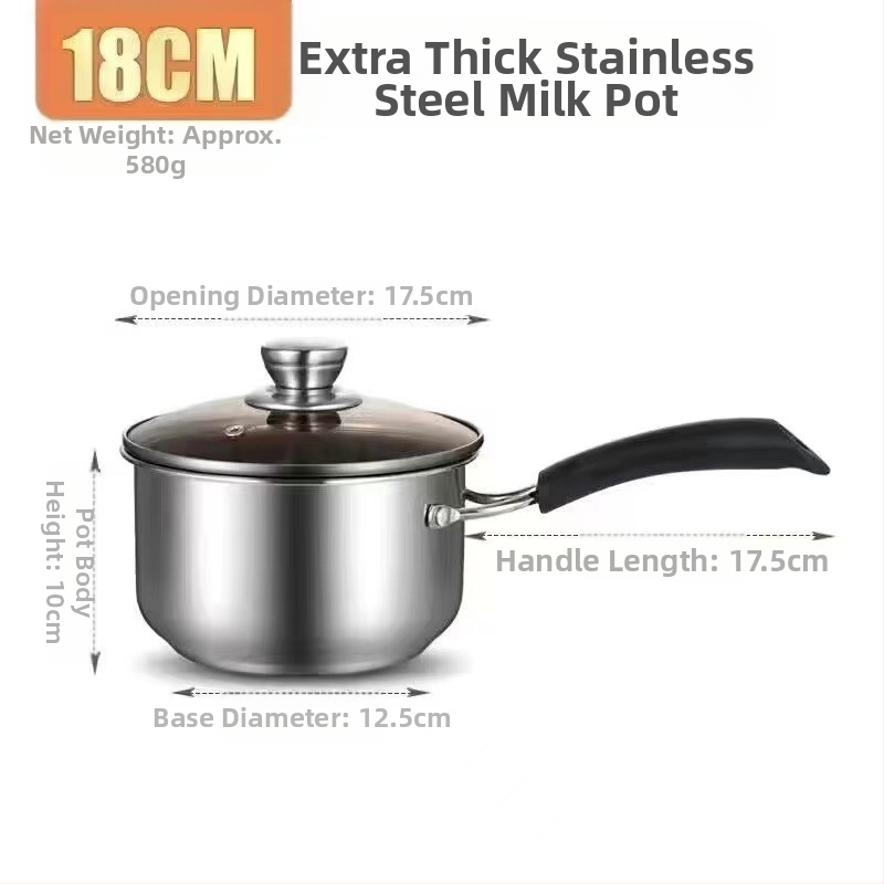 304 rozsdamentes acél levesesfazék vastagított aljú almásfazék háztartási fazék dupla fülű fazék nagy hasú fazék indukciós tűzhely párolás magas hőmérsékletnek ellenálló