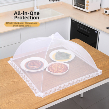 Kärbsekindel võrgust kate toidukate kokkupandav äriliseks kasutamiseks mõeldud eriti suur ristkülikukujuline läbipaistev kate toidukate tolmukindel söögilaua kate majapidamiseks