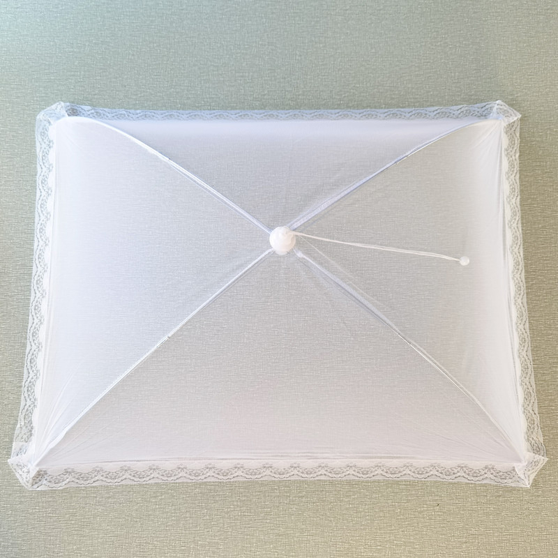 Kärbsekindel võrgust kate toidukate kokkupandav äriliseks kasutamiseks mõeldud eriti suur ristkülikukujuline läbipaistev kate toidukate tolmukindel söögilaua kate majapidamiseks