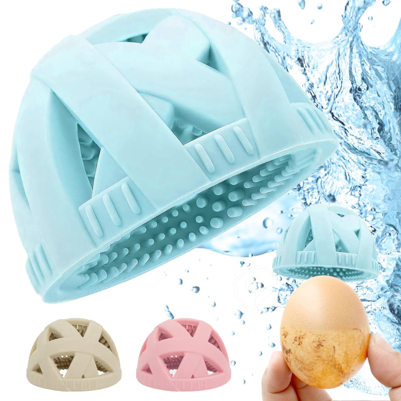 Keresztbe húzható szilikon tojáskefe forgó tojástisztító kefe tojástisztító eszköz szilikon tojásmosó tojástisztító