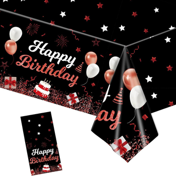 Нова седемцветна покривка за рожден ден, детска цветна покривка за рожден ден с балони, фабрика за покривки за еднократна употреба от Pe