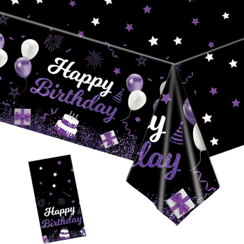 Нова седемцветна покривка за рожден ден, детска цветна покривка за рожден ден с балони, фабрика за покривки за еднократна употреба от Pe