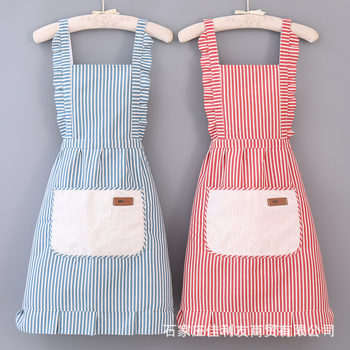 Medvilninė ir lininė rankomis valoma prijuostė, madinga namų suaugusiųjų berankovė virtuvės prijuostė, apsauganti nuo aliejaus dėmių, spausdinama reklama, skirta gamintojams