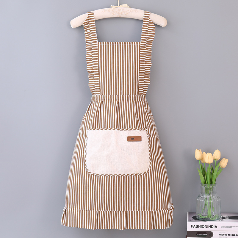 Medvilninė ir lininė rankomis valoma prijuostė, madinga namų suaugusiųjų berankovė virtuvės prijuostė, apsauganti nuo aliejaus dėmių, spausdinama reklama, skirta gamintojams