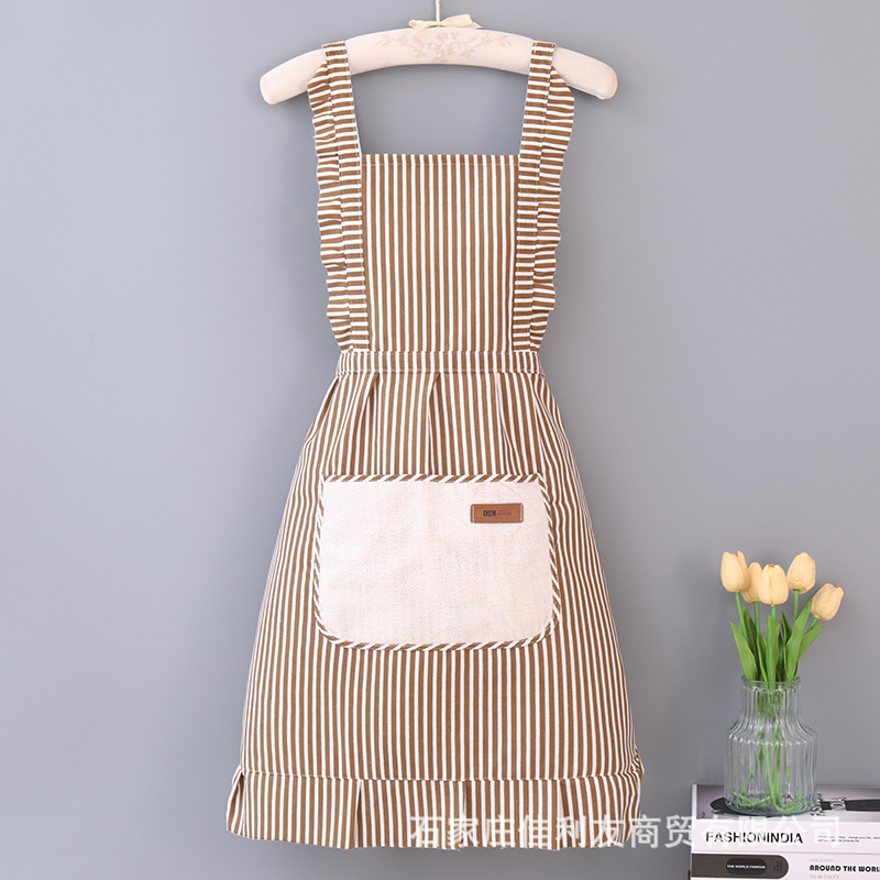 Medvilninė ir lininė rankomis valoma prijuostė, madinga namų suaugusiųjų berankovė virtuvės prijuostė, apsauganti nuo aliejaus dėmių, spausdinama reklama, skirta gamintojams