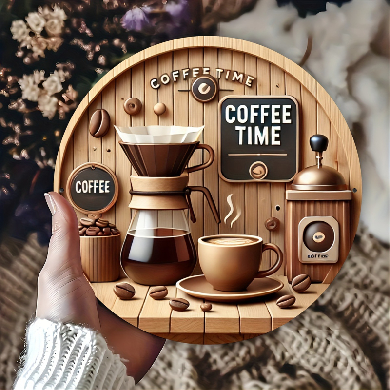 Трансгранична фестивална декорация дървена ретро кафе тема серия декорация за дома кафе арт плакат материал