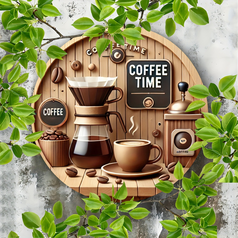 Трансгранична фестивална декорация дървена ретро кафе тема серия декорация за дома кафе арт плакат материал