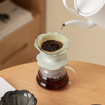 Žiedlapio spalvos vertė kavos filtro puodelis rankinis kavos puodas kavos filtro ekranas lašelinis filtro puodelis keraminis kavos filtro puodelis