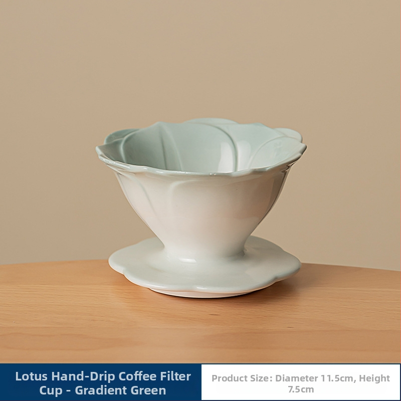 Žiedlapio spalvos vertė kavos filtro puodelis rankinis kavos puodas kavos filtro ekranas lašelinis filtro puodelis keraminis kavos filtro puodelis