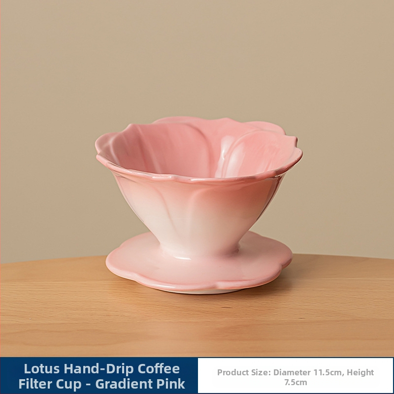 Žiedlapio spalvos vertė kavos filtro puodelis rankinis kavos puodas kavos filtro ekranas lašelinis filtro puodelis keraminis kavos filtro puodelis