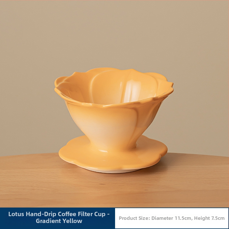 Žiedlapio spalvos vertė kavos filtro puodelis rankinis kavos puodas kavos filtro ekranas lašelinis filtro puodelis keraminis kavos filtro puodelis