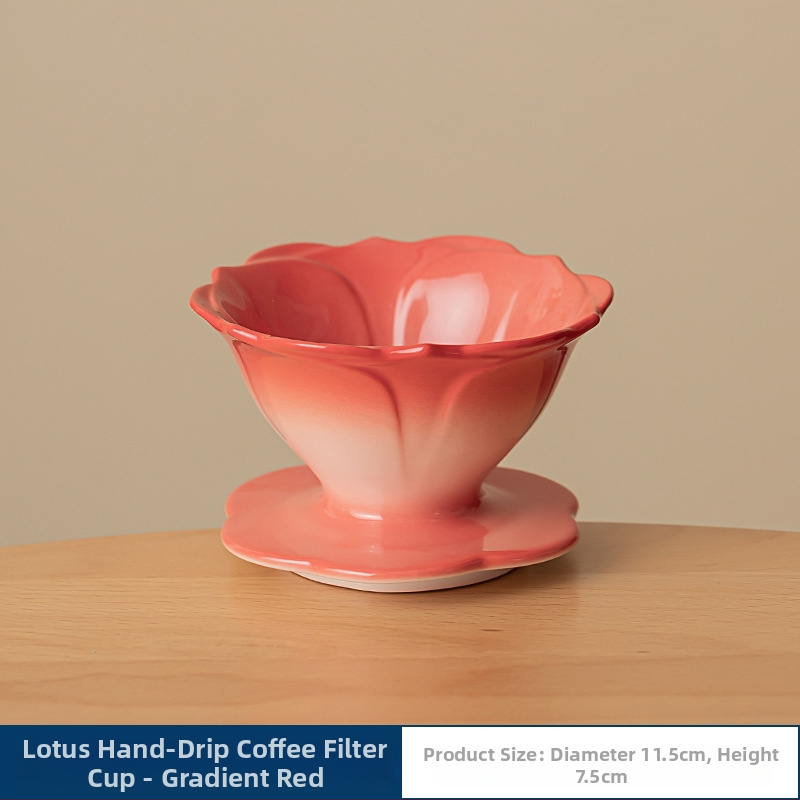 Žiedlapio spalvos vertė kavos filtro puodelis rankinis kavos puodas kavos filtro ekranas lašelinis filtro puodelis keraminis kavos filtro puodelis