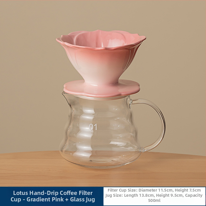 Žiedlapio spalvos vertė kavos filtro puodelis rankinis kavos puodas kavos filtro ekranas lašelinis filtro puodelis keraminis kavos filtro puodelis