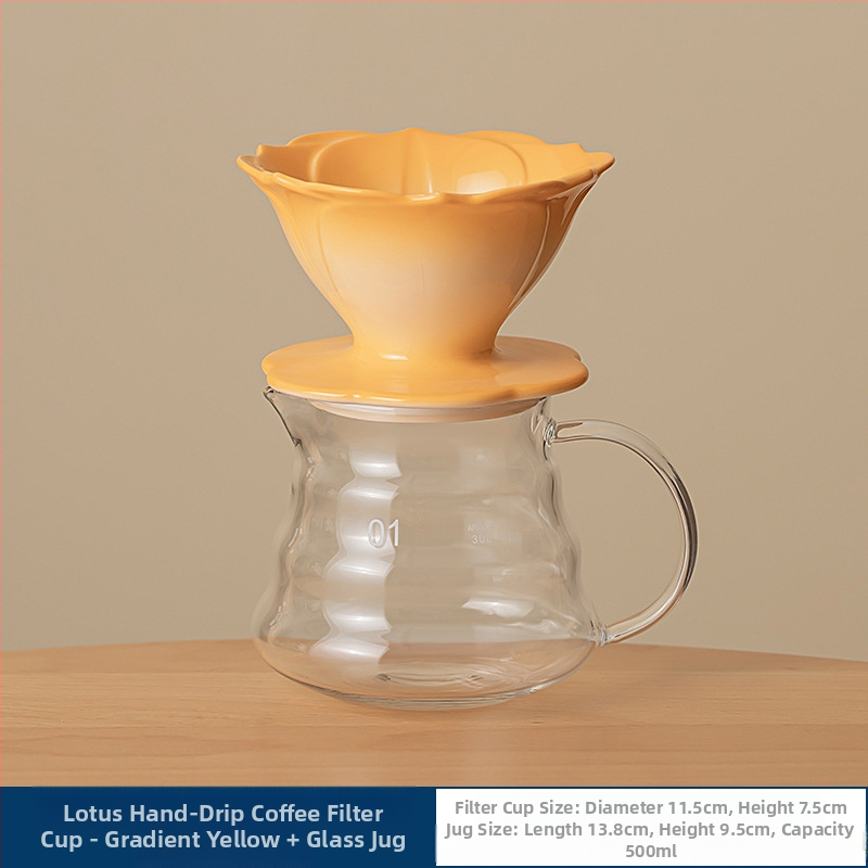 Žiedlapio spalvos vertė kavos filtro puodelis rankinis kavos puodas kavos filtro ekranas lašelinis filtro puodelis keraminis kavos filtro puodelis