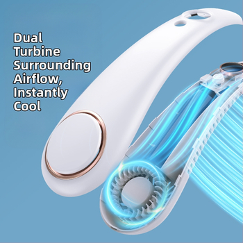 Skaitmeninis ekranas be menčių pakabinamas kaklo ventiliatorius su USB įkrovimu, nešiojamas, nutildytas elektrinis ventiliatorius, pakabinamas kaklo lauko rankinis elektrinis ventiliatorius, didmeninė prekyba