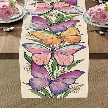 Stalo takelis, pavasarinis drugelis, gėlių raštas, miegamasis, restoranas, pokylių lauko dekoracija, „AliExpress“, „Amazon“, tarpvalstybinis