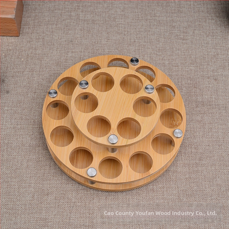 Стелаж за етерични масла, кутия за съхранение, дървена 3-слойна маса за бутилки с етерично масло, 15 м, стъпаловиден стелаж за показване, дървен рафт