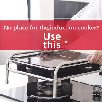 Paksendatud roostevabast terasest induktsioonpliidi riiul köögitarvete hoiuriiul gaasipliidi gaasikatte tööpinna hoiuriiul