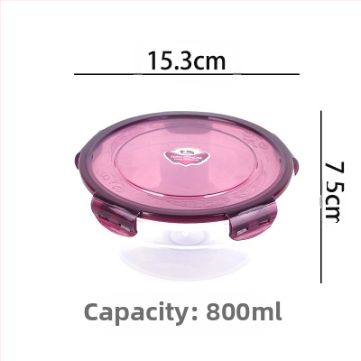 Ie3 toidukvaliteediga plastist suletud mikrolaineahju soojendusega lõunasöögikarp külmkapis hoiustamiseks krõbedama puuviljakarbi kiirnuudlikauss U-ga