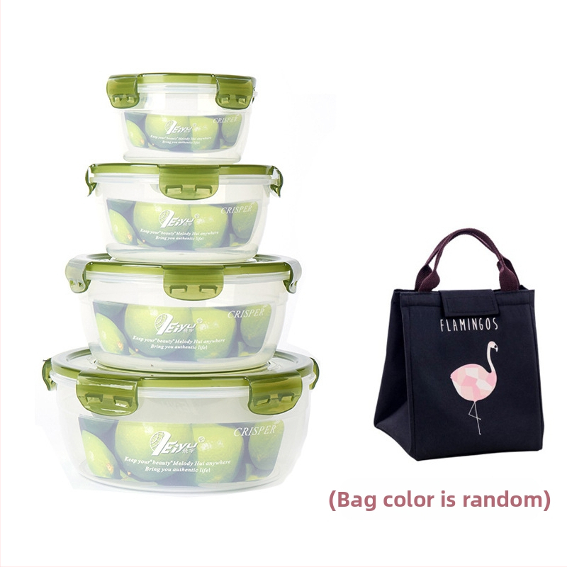 Ie3 toidukvaliteediga plastist suletud mikrolaineahju soojendusega lõunasöögikarp külmkapis hoiustamiseks krõbedama puuviljakarbi kiirnuudlikauss U-ga