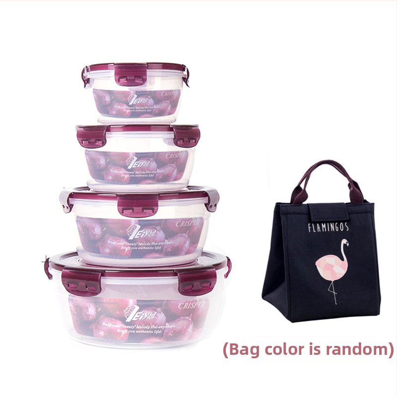 Ie3 toidukvaliteediga plastist suletud mikrolaineahju soojendusega lõunasöögikarp külmkapis hoiustamiseks krõbedama puuviljakarbi kiirnuudlikauss U-ga