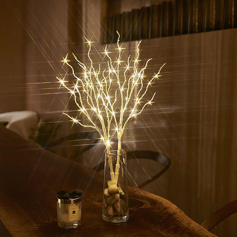 Tarpvalstybiniai „Amazon“ medžio šakų žibintai, LED šventiniai žibintai, varinės vielos žibintai, kalėdiniai vidaus ir lauko laiko matavimo valgomojo stalo dekoravimo žibintai