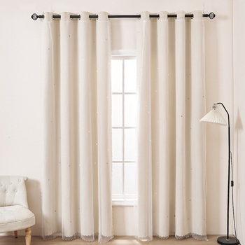 „Amazon“ užsienio tarpvalstybinės marlės užuolaidų šaltinio audinio nėrinių šešėliavimas „Home Star“ užsienio prekybos dvisluoksnės gamyklinės užuolaidos gatavi gaminiai