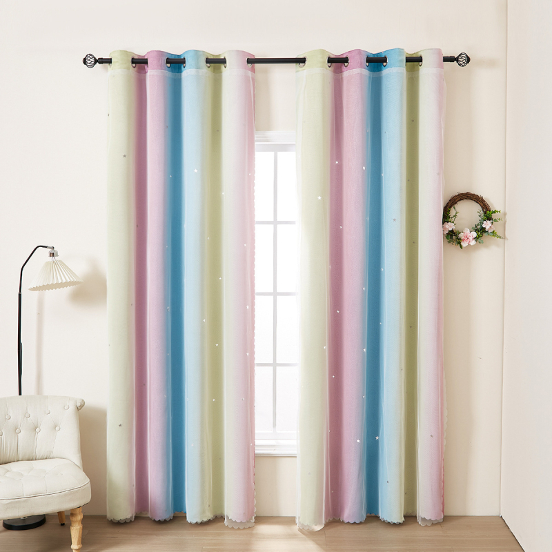 „Amazon“ užsienio tarpvalstybinės marlės užuolaidų šaltinio audinio nėrinių šešėliavimas „Home Star“ užsienio prekybos dvisluoksnės gamyklinės užuolaidos gatavi gaminiai