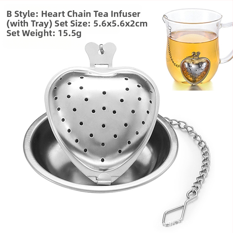 Nerūdijančio plieno pakabinamas puodelio arbatos sietelis modernus arbatos gaminimo artefaktas biuro arbatos čiaupas su specialiu padėklu, įvairių raštų pasirinktinai