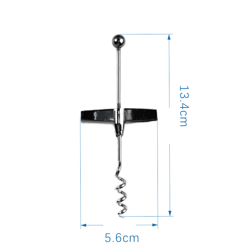 Didmeninė prekyba tarpvalstybiniu „pasidaryk pats“ vyno butelių atidarytuvu, T formos karoliukų spalvos dengimo spalvos sidabro kamščio butelių atidarytuvo vyno rinkiniu