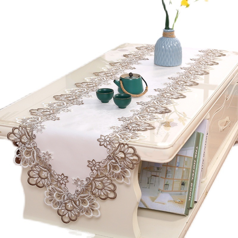 TV spintelės stalo takelis, šviesus, prabangus valgomojo stalas, kavos staliukas, dekoratyvinis audinys, vandeniui atsparus, aliejui atsparus, neplaunamas, ilgas valgomojo stalo audinys, kavos staliuko vėliavėlė