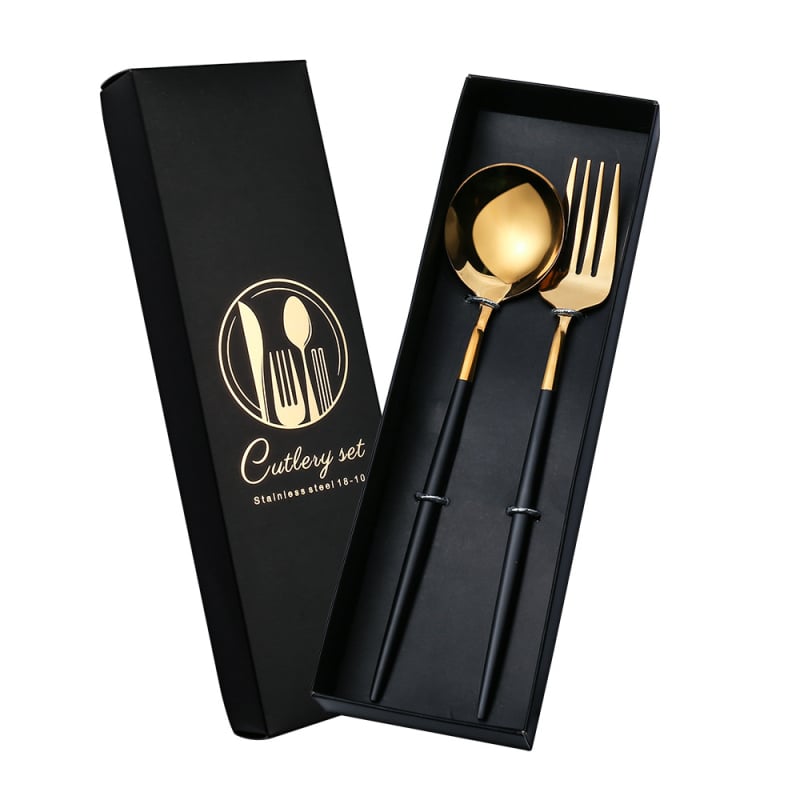 V formos nerūdijančio plieno stalo įrankių rinkinys, portugališkas peilis, šakutė ir šaukštas, keturių dalių, auksinis peilis ir šakutė, vakarietiško stiliaus stalo įrankiai, tinkantys dovanai.