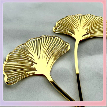 ➻ Διασυνοριακή διακόσμηση κέικ φύλλων Ginkgo Ακρυλικό ένθετο κέικ Γενεθλίων Τούρτα πάρτι ψησίματος Ένθετο κέικ