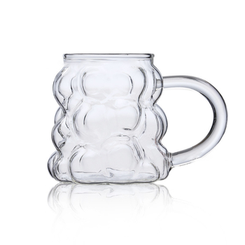 Ins-stiilis viinamarjakujuline klaas kõrge borosilikaatklaasist veekruusiga piimahommikusöögikruus kohvikruus piimateekruusiga