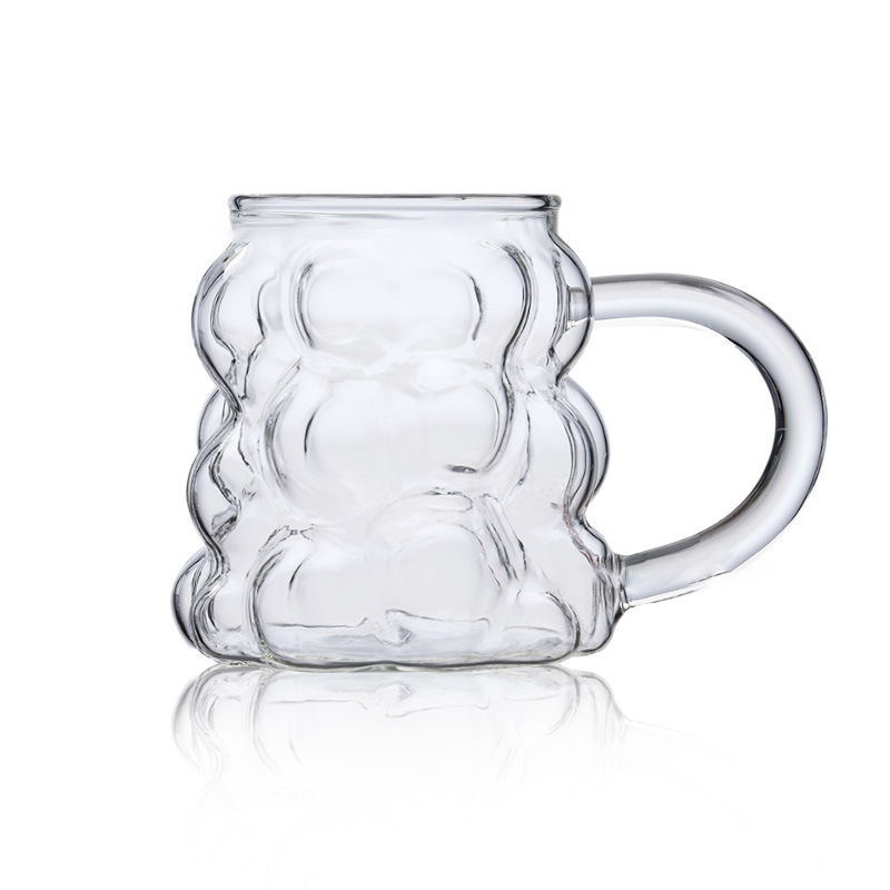 Ins-stiilis viinamarjakujuline klaas kõrge borosilikaatklaasist veekruusiga piimahommikusöögikruus kohvikruus piimateekruusiga