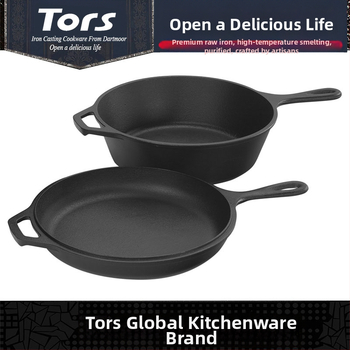 Tols Export liatinový hrniec s jednou rukoväťou, dvojúčelový hrniec, panvica s jednou rukoväťou, čistý železný hrniec na dusené mäso, domácnosť bez poťahu, pokrievka na výrobu panvice