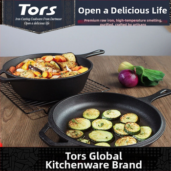 Tols Export Χυτοσίδηρος, Τηγάνι με μία λαβή, Διπλής Χρήσης, Οικιακός Χυτοσίδηρος, Σκεύος Μαγειρέματος με Μία Λαβή, Καθαρό Σίδερο, Χωρίς Επίστρωση, για Παρασκευή Τηγανιού
