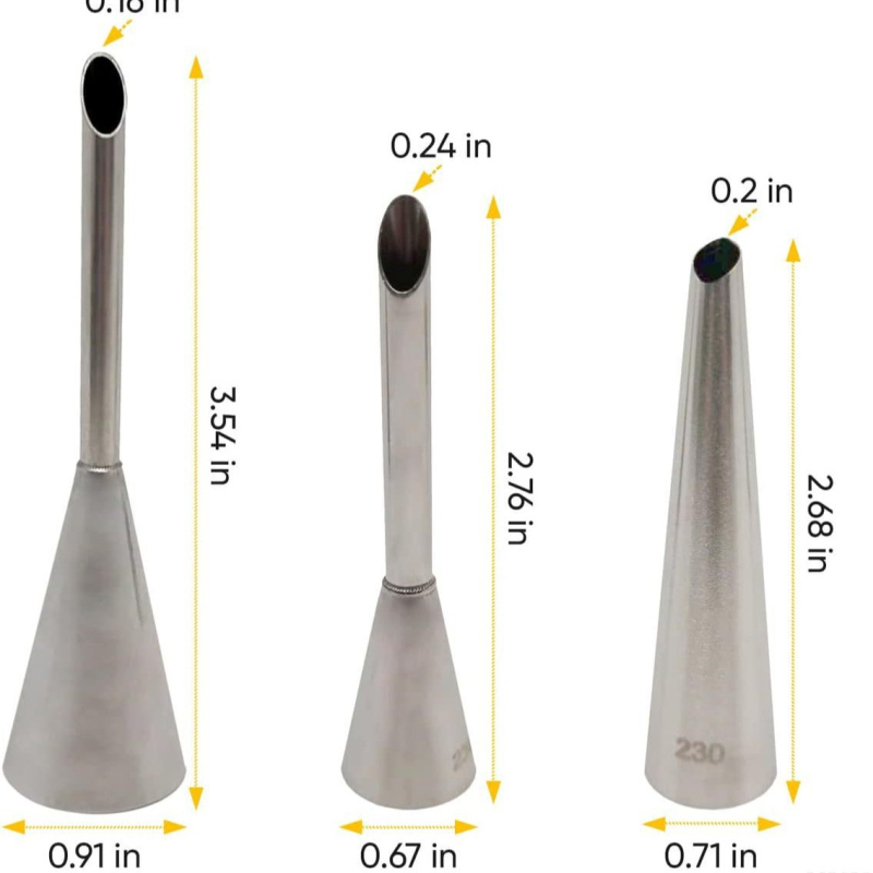 304 nerūdijančio plieno dekoravimo antgalis, pūstas antgalis, 3 dalių rinkinys, torto kremo dekoravimo kepimo įrankiai, „pasidaryk pats“, tiesioginis pardavimas iš gamyklos