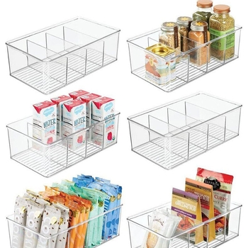 PET permatomų užkandžių kavos arbatos maišelių laikymo dėžė, sudedama iš stalo, šaldytuvo laikymo dėžė