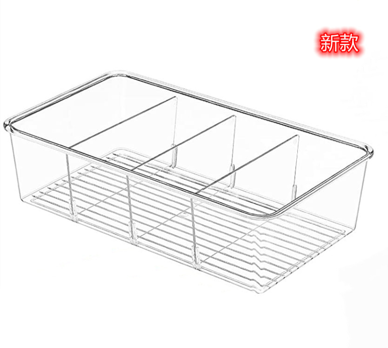 PET permatomų užkandžių kavos arbatos maišelių laikymo dėžė, sudedama iš stalo, šaldytuvo laikymo dėžė