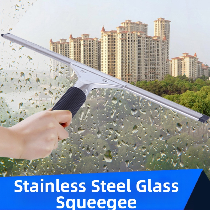 Търговия на едро Baiyun 35 см стъргалка за стъкло от неръждаема стомана, инструмент за почистване на стъкло, чистачка за почистване на прозорци с търговско качество