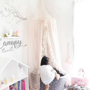 Ins Kidsren`s Home uus pitsist flokeeritud beebivoodi kardin šifoonist sääsevõrgust mängumaja telk